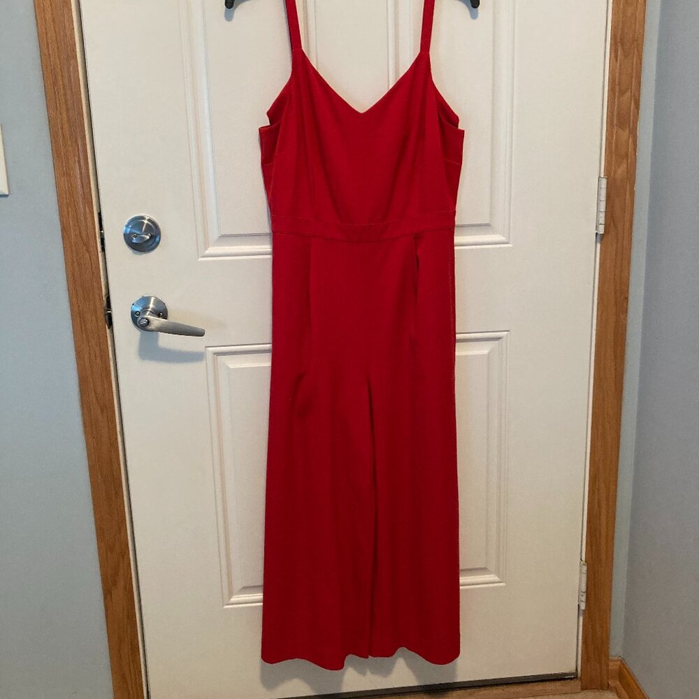 Loft NWT Scarlet Red Sleeveless Jumpsuit Women Size 6